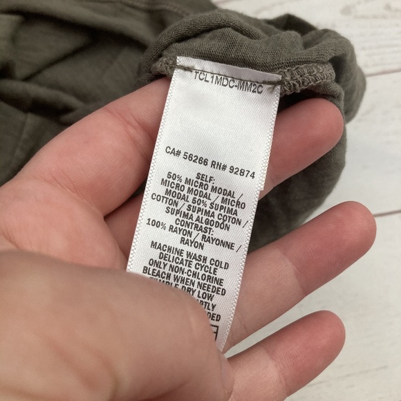 splendid womens xl off shoulder ruffle top olive g - Picture 4 of 5